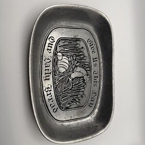Wilton Armetale Platter 'Give US This Day Our Daily Bread' Bread Tray
